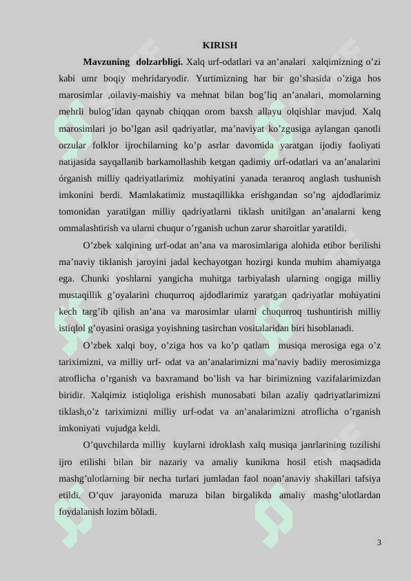 O’zbek xalq musiqa ijodinamunalaridan biz yoqtirgan kuy va qo’shiqlar 3