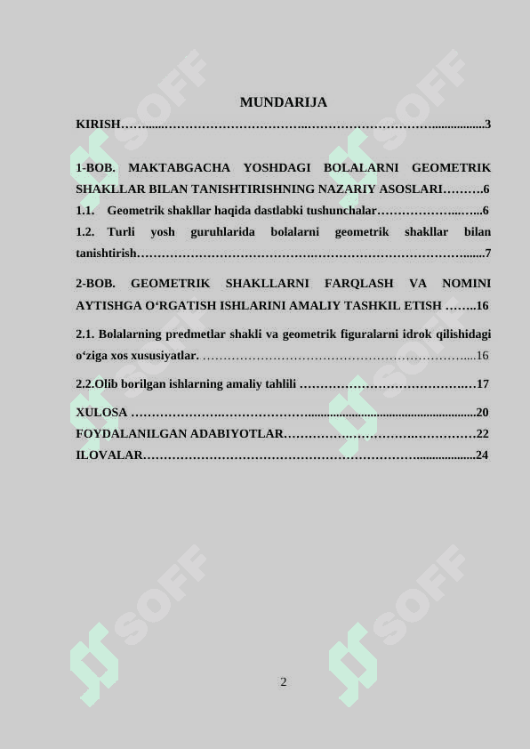 maktabgacha yoshdagi bolalarni geometrik shakllar bilan tanishtirishning o`ziga xos  usullari 2