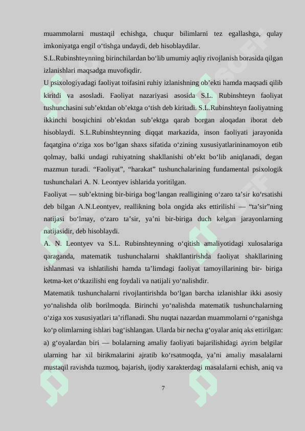 maktabgacha yoshdagi bolalarning miqdor, kattalik haqidagi tasavvurlarini tarkib toptirishning metod va usullari 7