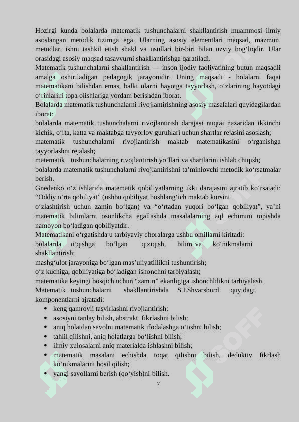 mtt maktabga tayyorlov guruhlarida matematika mashgulotlarini otkazish 7