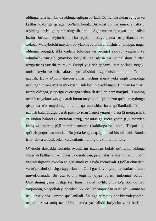 voleybol orqali oʻquvchilar harakat  potensiallarini rivojlantirish 5