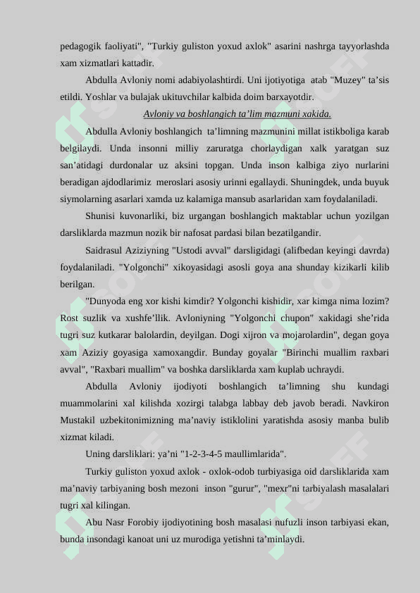 Abdulla Avloniy asarlarida tarbiya mazmuni 5