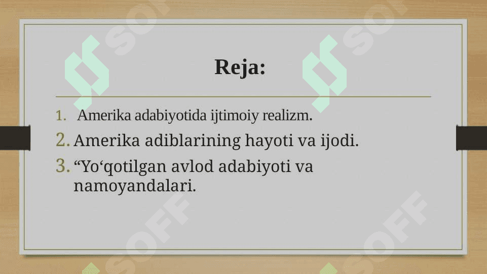 AMERIKA ADABIYOTIDA IJTIMOIY REALIZM 2