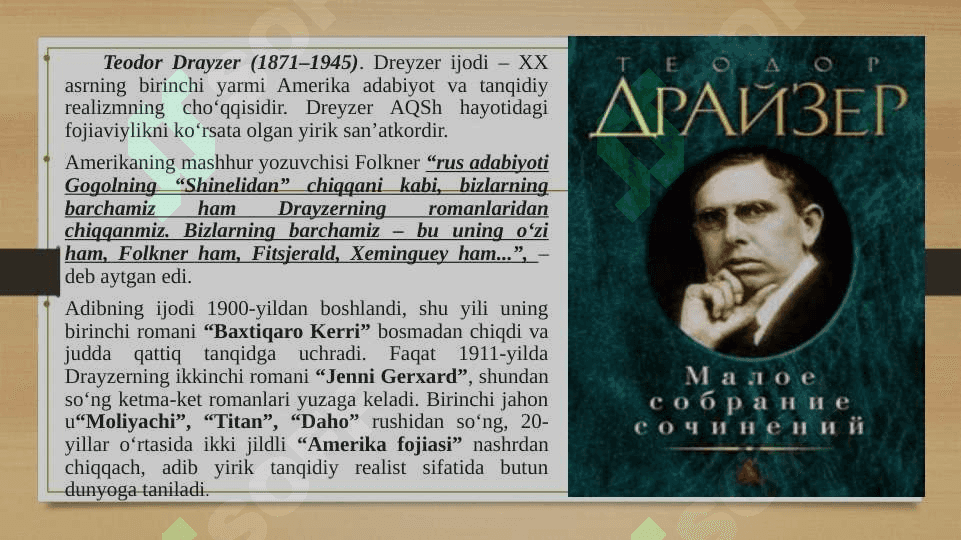AMERIKA ADABIYOTIDA IJTIMOIY REALIZM 5