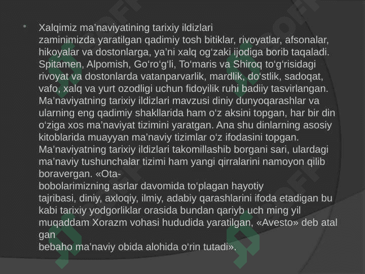 Ma’naviyatning tarixiy ildizlari - 2