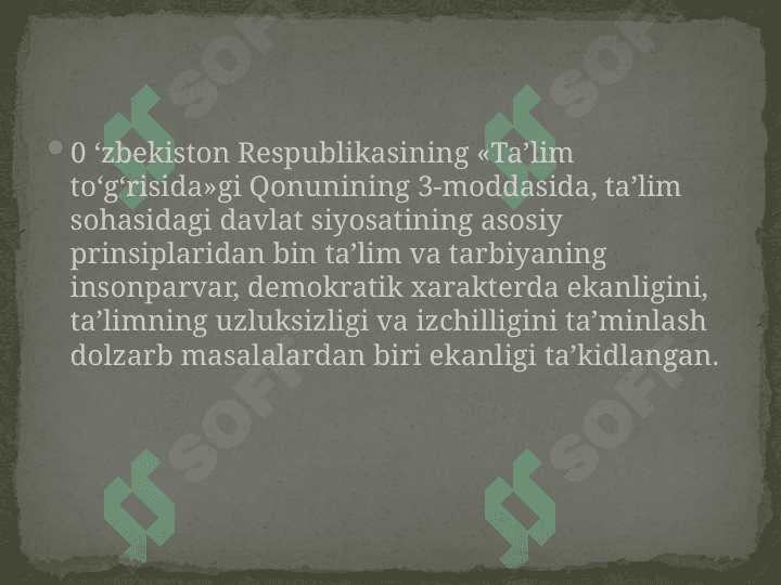 Milliy g'oya va ma'naviyat asoslari darslarida fuqarolik burchiga itoatkorlik shakllantirish masalalari 2