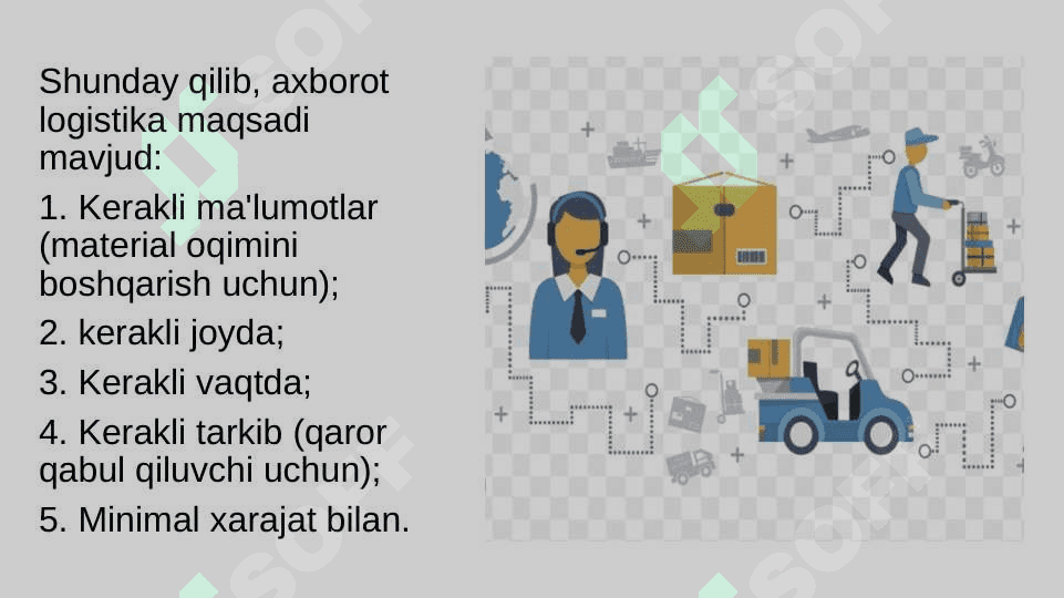 Logistika asosida tashkilotda  axborot oqimlarini tashkil etish 4