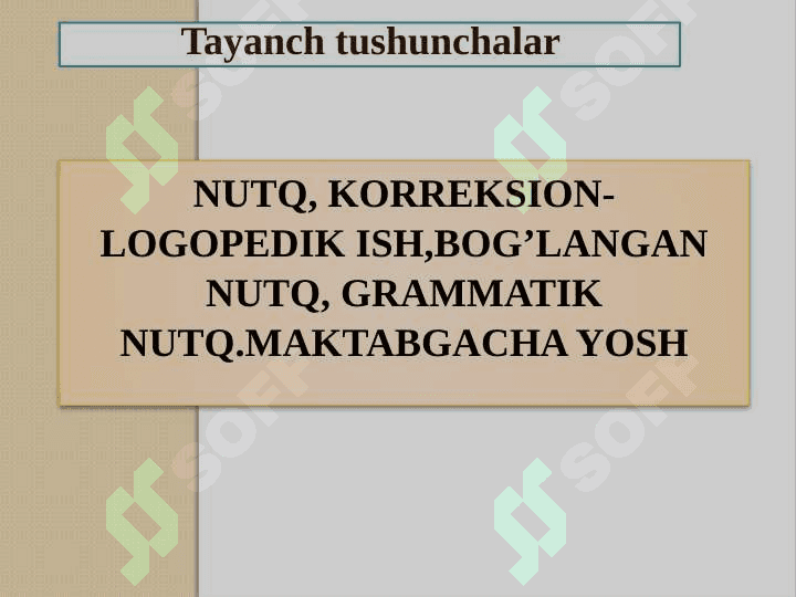 Nutq kamchiligiga ega bolalarni  maktab ta’limiga  nutqiy jixatdan tayyorlash. 3