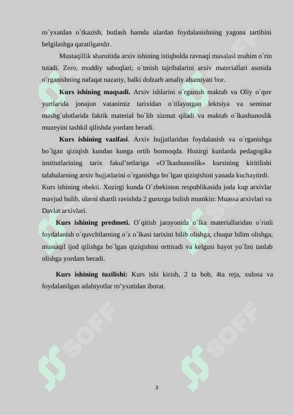ARXIV MANBALARINING O`LKA TARIXIXNI O`RGANISHDAGI AHAMIYATI 3