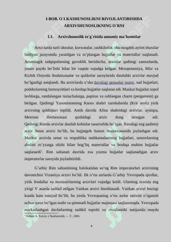 ARXIV MANBALARINING O`LKA TARIXIXNI O`RGANISHDAGI AHAMIYATI 4