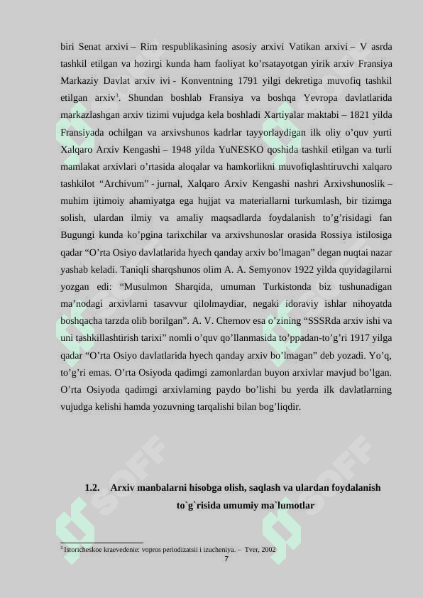 ARXIV MANBALARINING O`LKA TARIXIXNI O`RGANISHDAGI AHAMIYATI 7