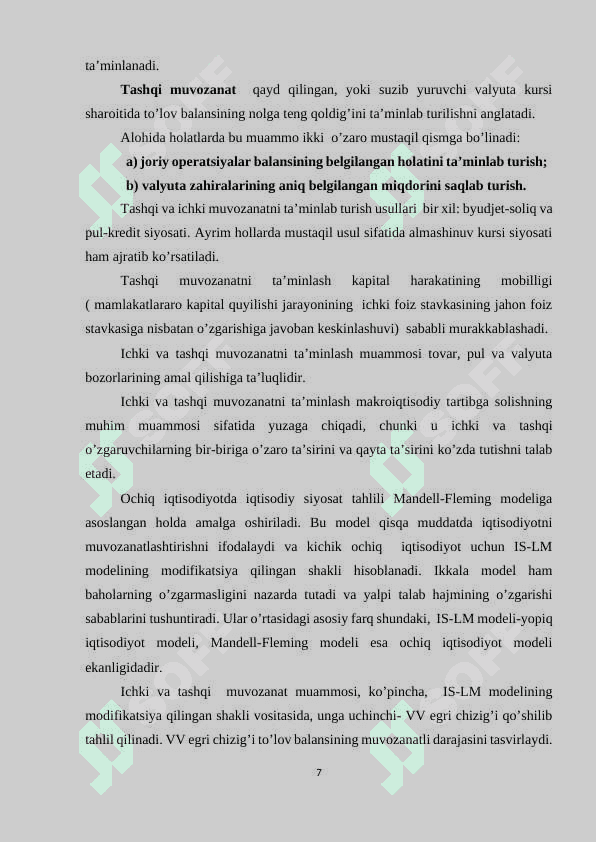 KICHIK OCHIQ IQTISODIYOT MODELI. 7