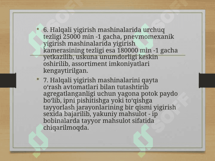 “Truetzschler”, “Rieter’’, “Marzoli” firmalarining titish-tozalash agregatlari qiyosiy tahlili 6