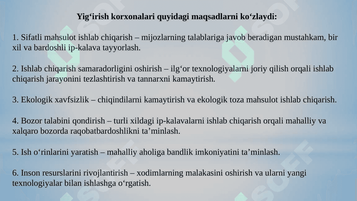 Yigirish moslamalari taraqqiyotining bosqichlari 3