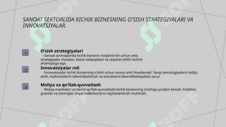 Sanoat tarmoglarida kichik biznesni rivojlantirish istiqbollari 6