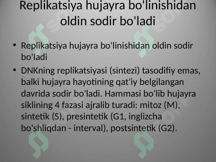 Prokariot va eukariot DNK polemerazaari 6