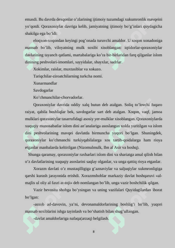 Qoraxoniylar davrida harbiy boshqaruv 8