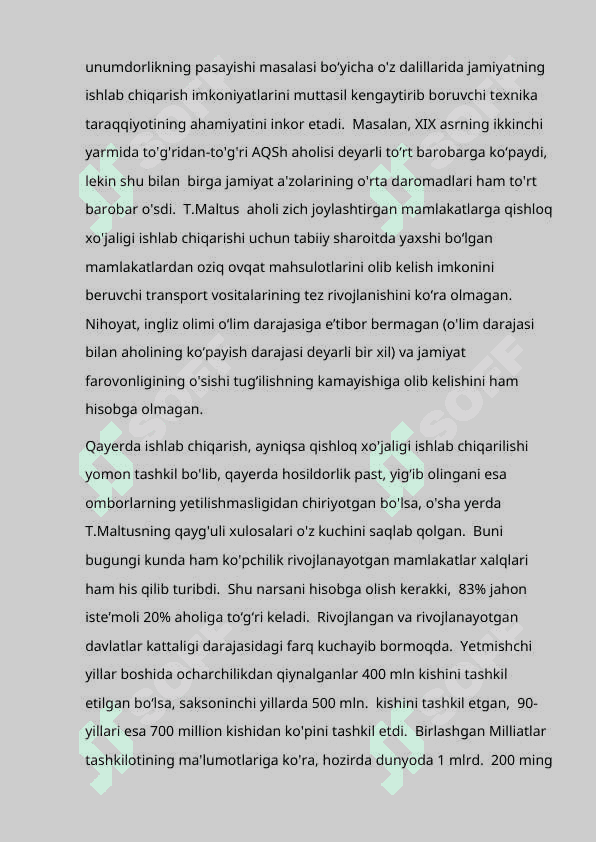 Tomas Robert Maltus va uning Nufus nazariyasi 8