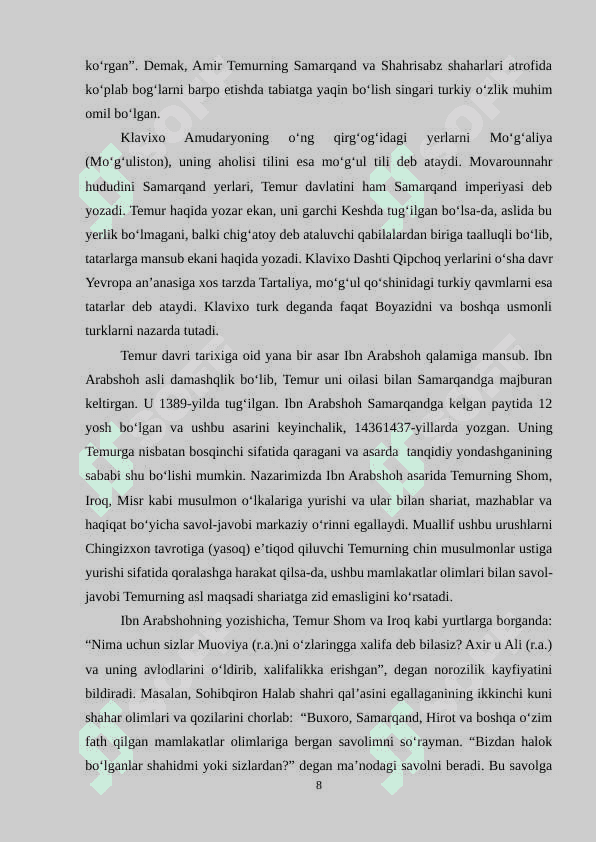 Amir Temur davri tarixshunosligi 8