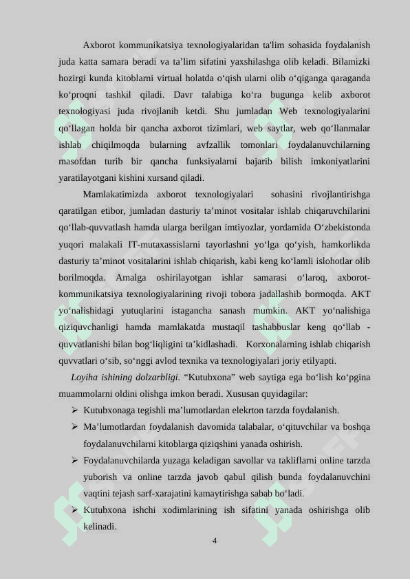 Web texnologiyalar asosida interaktiv axborot kutubxona tizimini yaratish 4