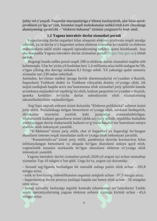 “Sog‘liqni saqlash va ijtimoiy himoya” sohasida davlat interaktiv xizmatlarini loyihalashtirish. Mavzusidagi Loyiha ishi 6
