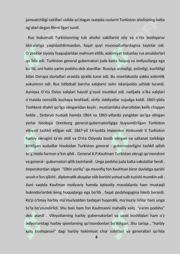 Turkistonda Rossiya imperiyasining mustamlaka idora usulining joriy etilishi 4
