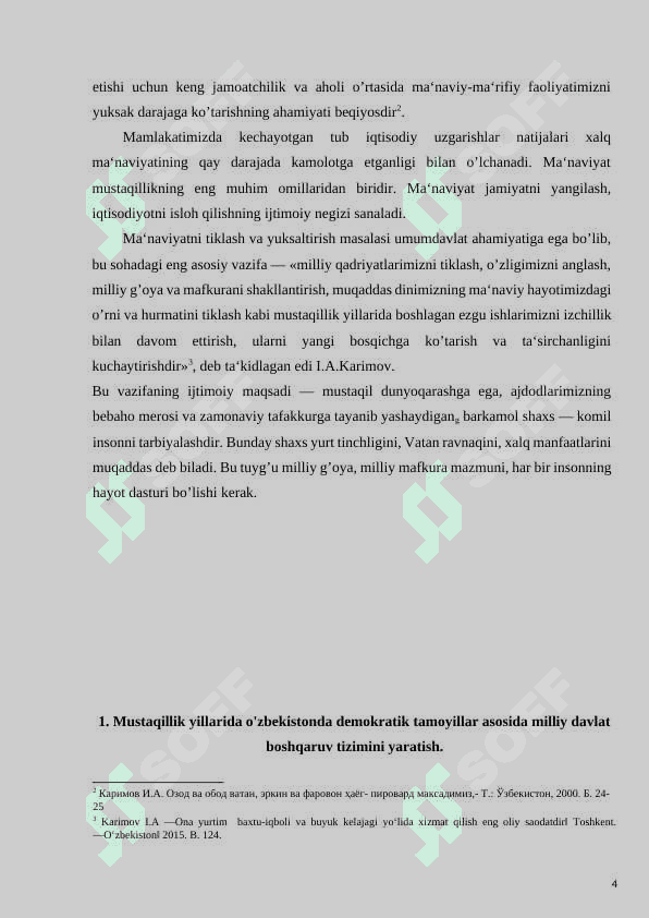 O'zbekistonda demokratik tamoyillar asosida milliy davlat boshqaruv tizimini yaratish 4