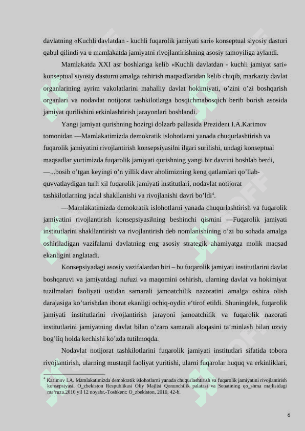 O'zbekistonda demokratik tamoyillar asosida milliy davlat boshqaruv tizimini yaratish 6