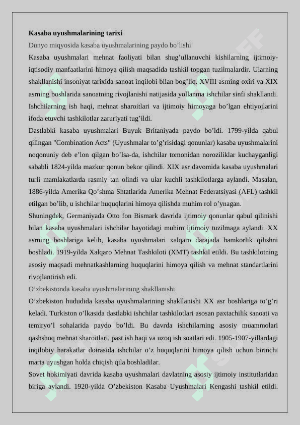 Kasaba uyushmalari 25 6