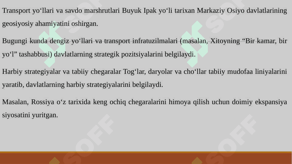 GEOSIYOSATNI SHAKLLANISHIDA GEOGRAFIK DETERMINIZMNING AHAMIYATI 6