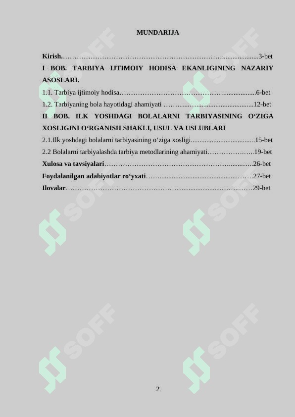 Ilk yoshdagi bolalarni tarbiyalashning o‘ziga xosligi 2