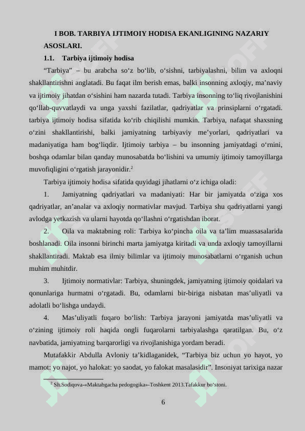 Ilk yoshdagi bolalarni tarbiyalashning o‘ziga xosligi 6