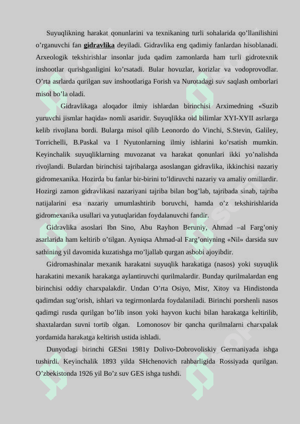 GIDRAVLIKA NECHA BO'LIMGA BO'LINADI 2