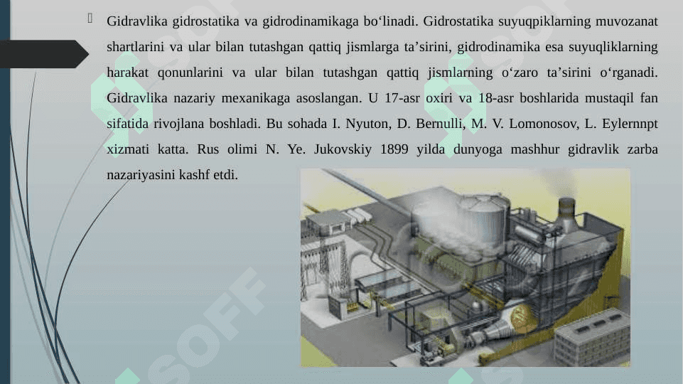GIDRAVLIKA NECHA BO'LIMGA BO'LINADI 5