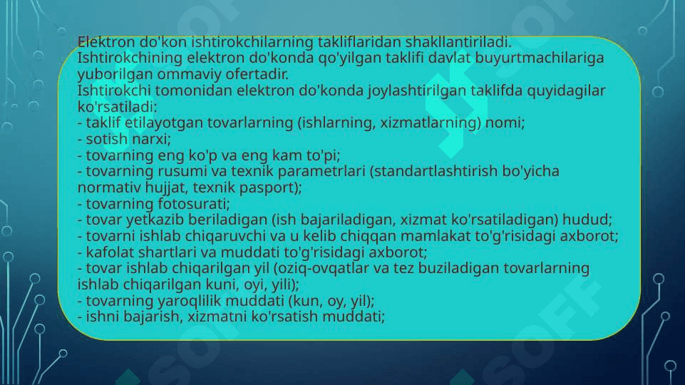 ELEKTRON DO’KON ORQALI DAVLAT XARIDLARINIAMALGA OSHIRISH TARTIBI 8