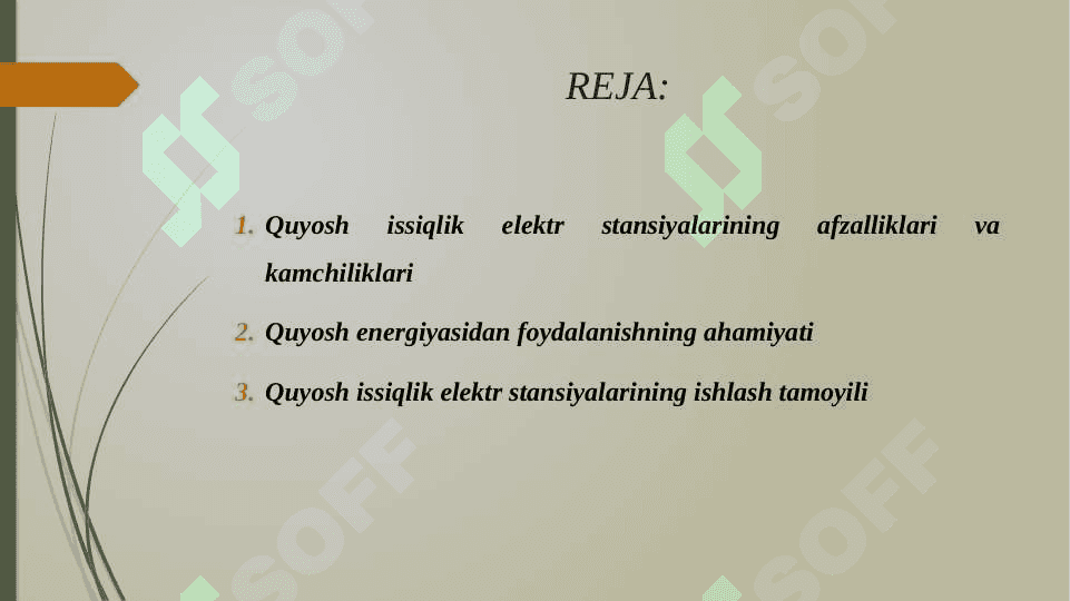 QUYOSH ISSIQLIK ELEKTR STANSIYALARINING AFZALLIKLARI VA KAMCHILIKLARI 2