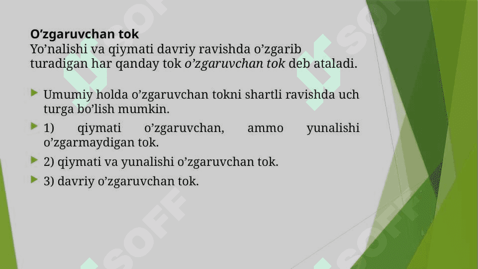 Prezintatsiya. Bir fazali o’zgaruvchan to’k elektr zanjiri 2