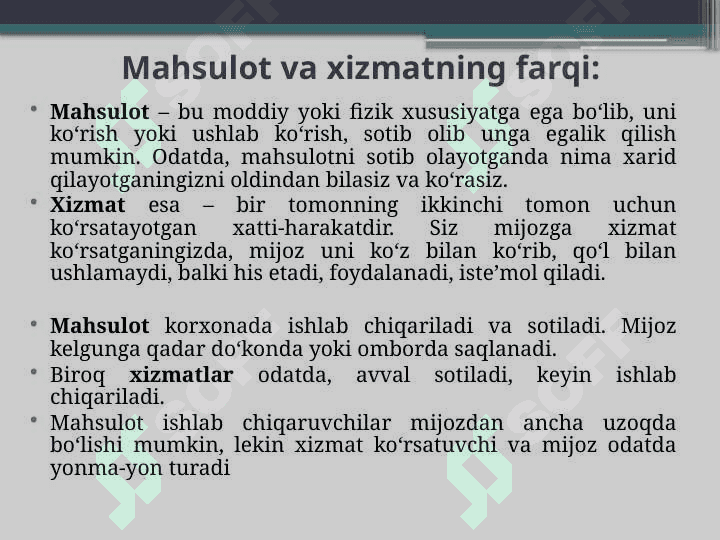 Tovar siyosati 3