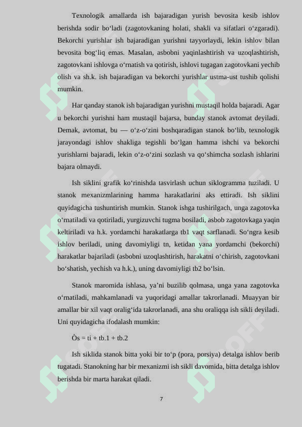 KESIB ISHLASH TEXNOLOGIK JARAYONLARINI AVTOMATLASHTIRISH 7