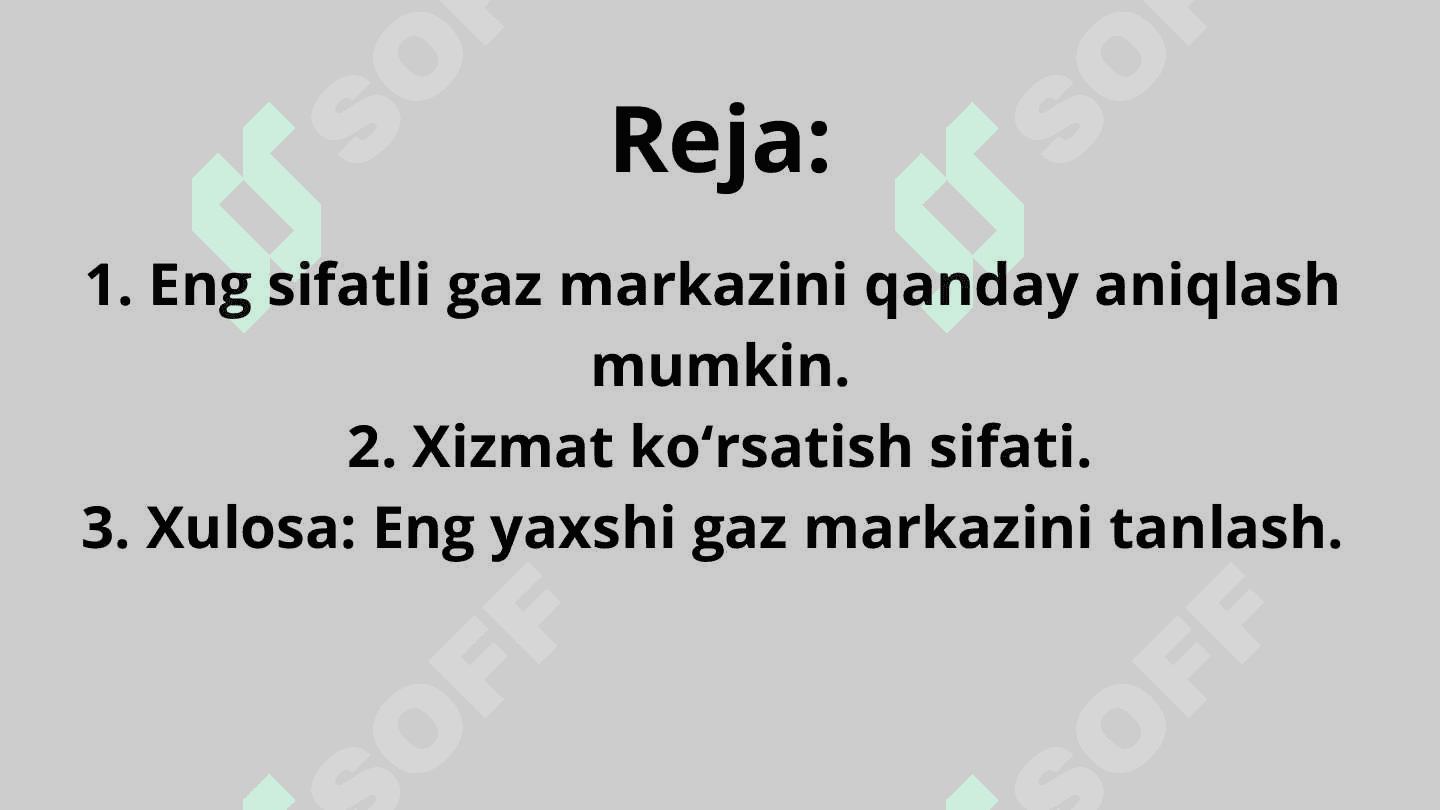 Eng sifatli gaz markazini qanday aniqlash mumkin 2