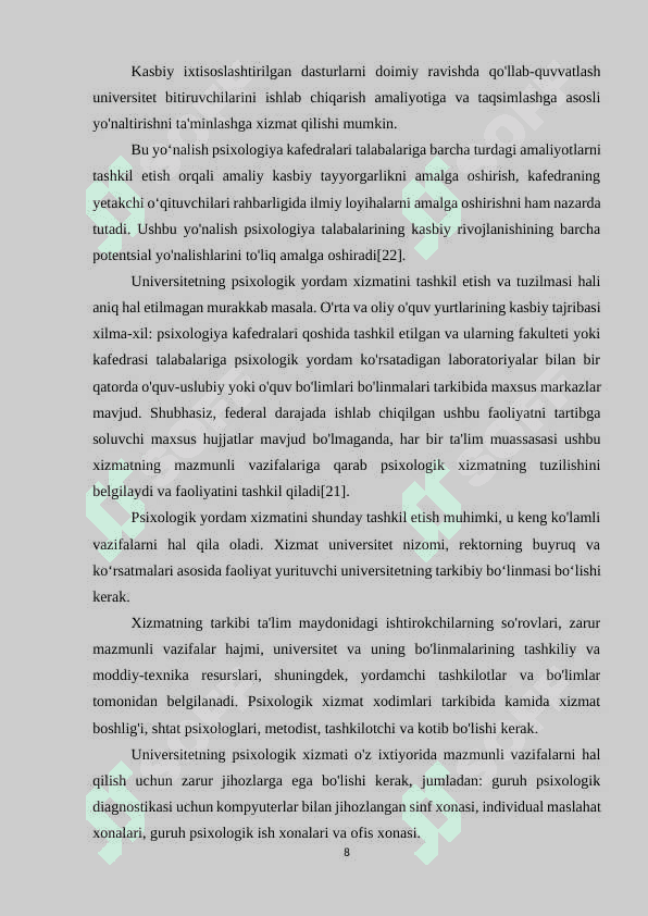 Psixologik xizmat sharoitida ijtimoiylashuv xavf-xatarlarini oldini olishning nazariy asoslari 8