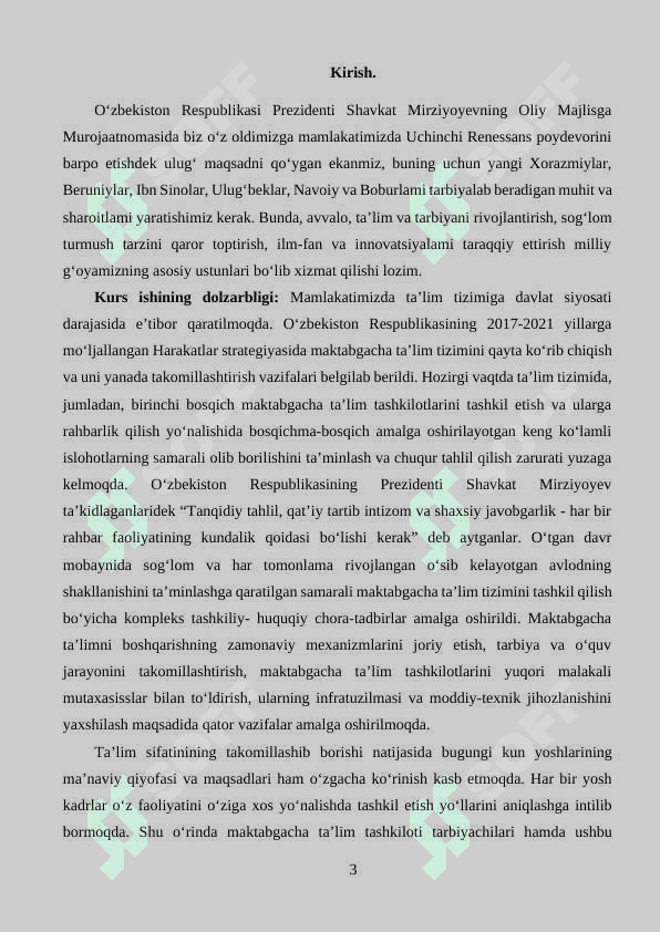 Uslubchining ta’lim-tarbiyaviy ishlariga rahbarligi. MTTda monitoring tizimini tashkil etish. 3