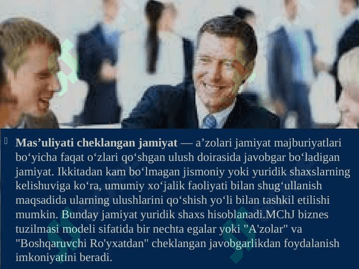 Masuliyati cheklangan jamiyatlarda xizmat martabasini boshqarish 2