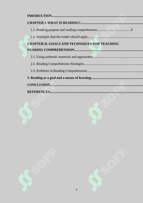 READING AS A GOAL AND A MEANS OF TEACHING A FOREIGN LANGUAGE 2