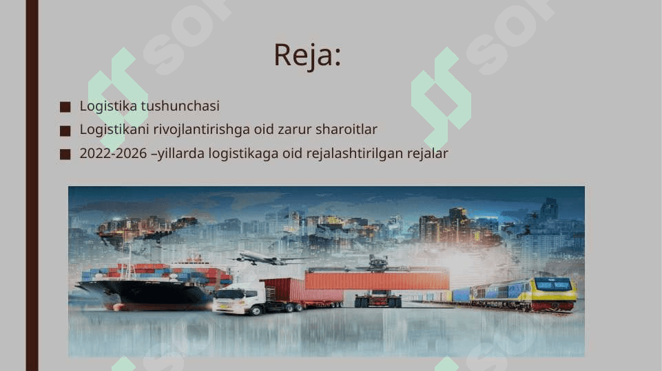 O’zbekiston Respublikasida logistikani rivojlantirish uchun zarur shart-sharoitlar 2