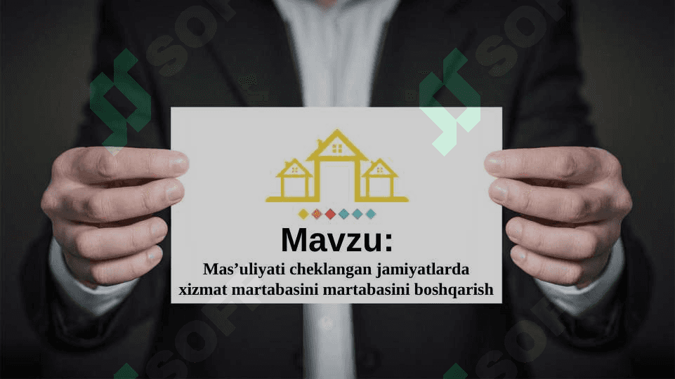 Mas’uliyati cheklangan jamiyatlarda xizmat martabasini martabasini boshqarish 2