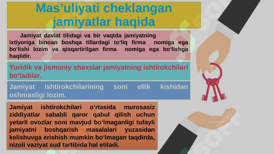 Mas’uliyati cheklangan jamiyatlarda xizmat martabasini martabasini boshqarish 5