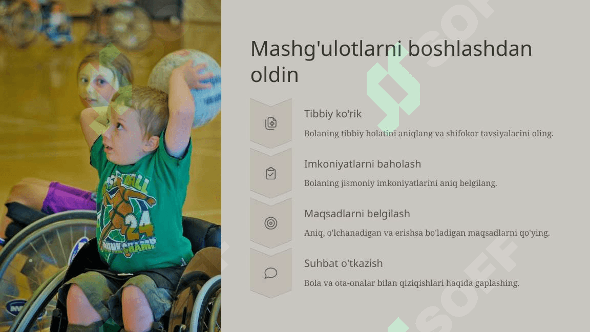 Jismoniy imkoniyati cheklangan bolalar uchun sport mashg'ulotlari 4
