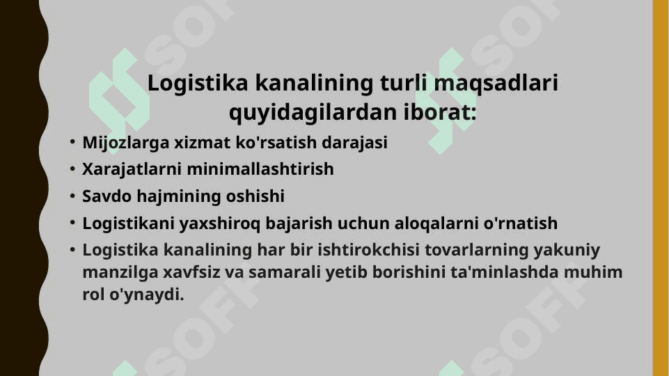 Logistika kanallarini optimallashtirish. 4
