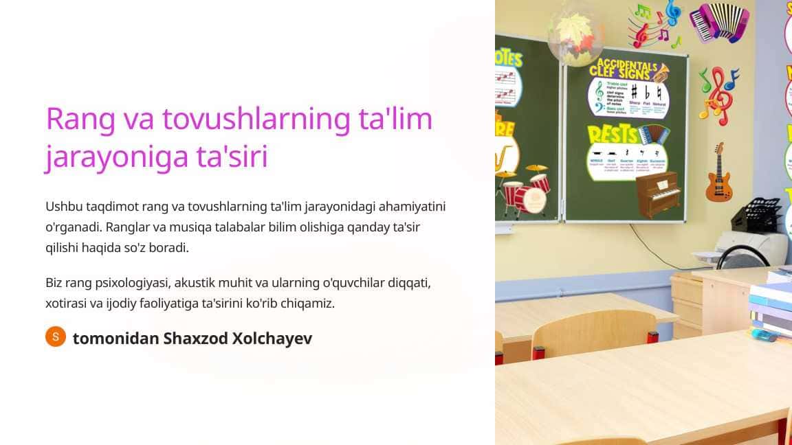 Rang va tovushlarning ta'lim jarayoniga ta'siri 1